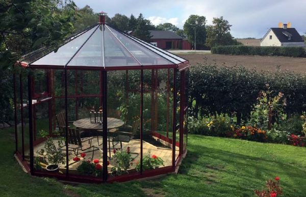 Cardinal rund glaspaviljong litet växthus