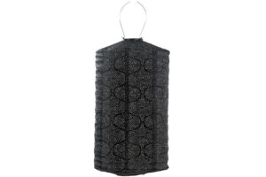 tigres cylinder 28 cm svart solcellslanterna
