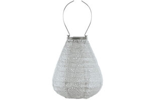solcellslanterna tulpan 20 cm silver