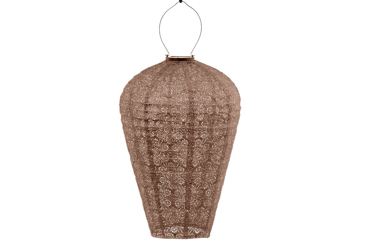 Solcellslanterna Lumiz Fiore Mocha Mousse Ballong XL 30 cm.