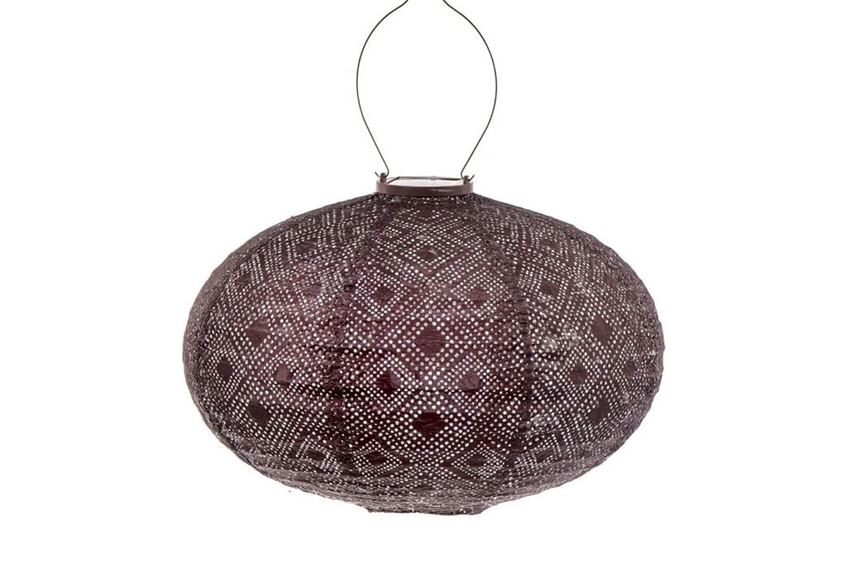 Solcellslanterna Mosaic Plum från Lumiz, Oval 40 cm